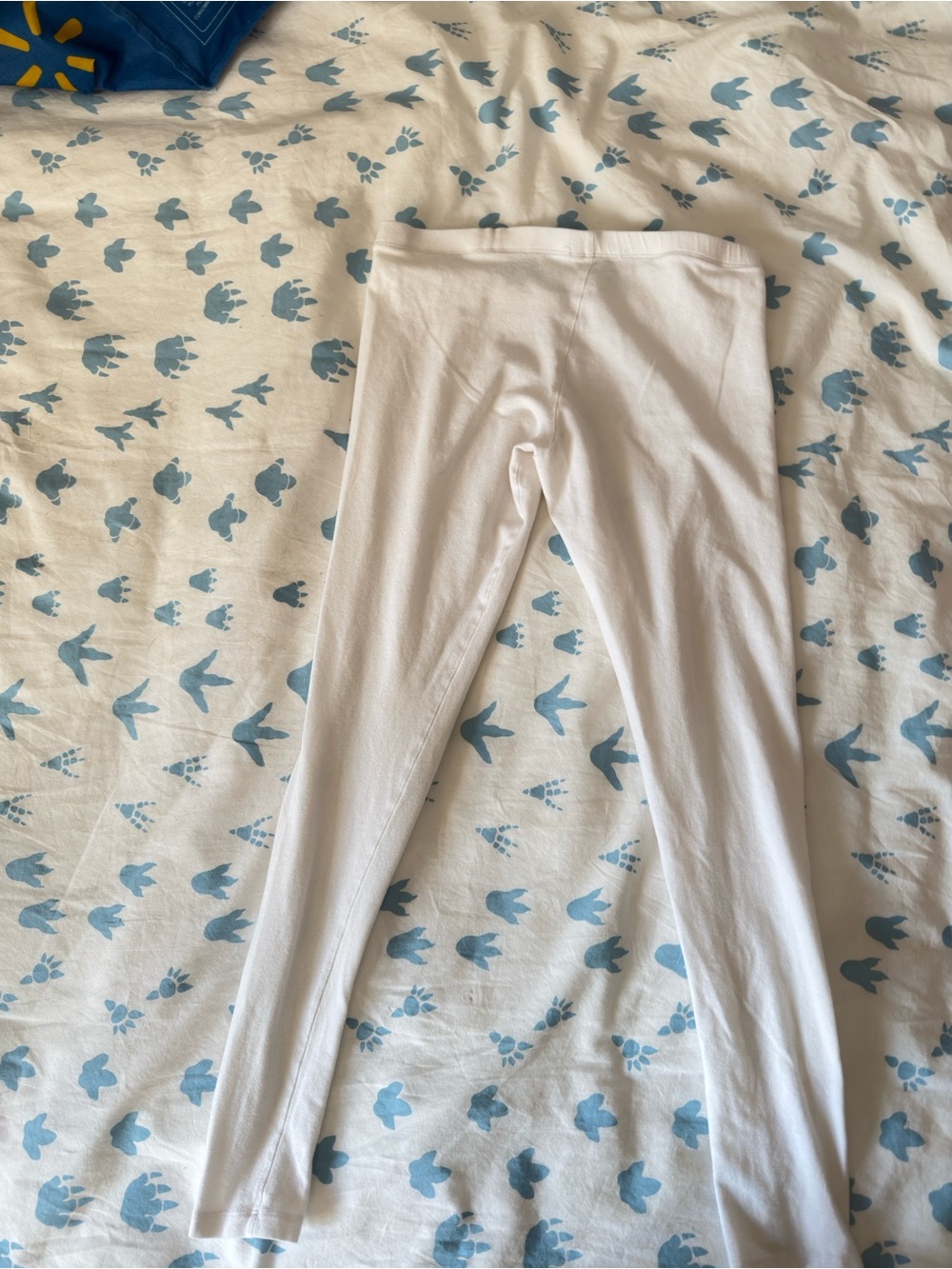 White Cotton Stretch Leggings